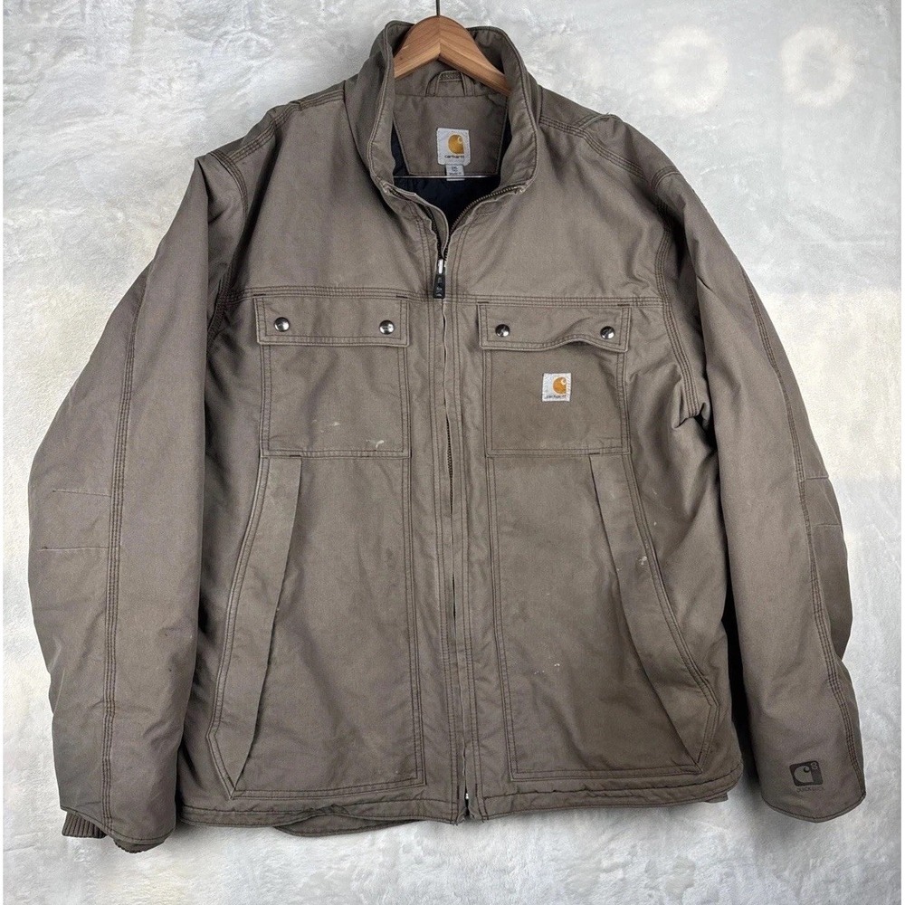 Carhartt Mens 2XL Quick Duck® Jefferson Traditional Jacket Thinsulate‎ 3M Brown